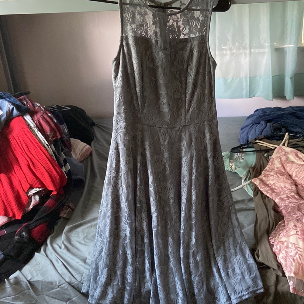 Small grey sheer dress